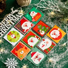 9 pcs/pack Merry Christmas series Santa Claus Elk Envelope+ Message Card Letter kawaii Stationary Storage Paper Gift