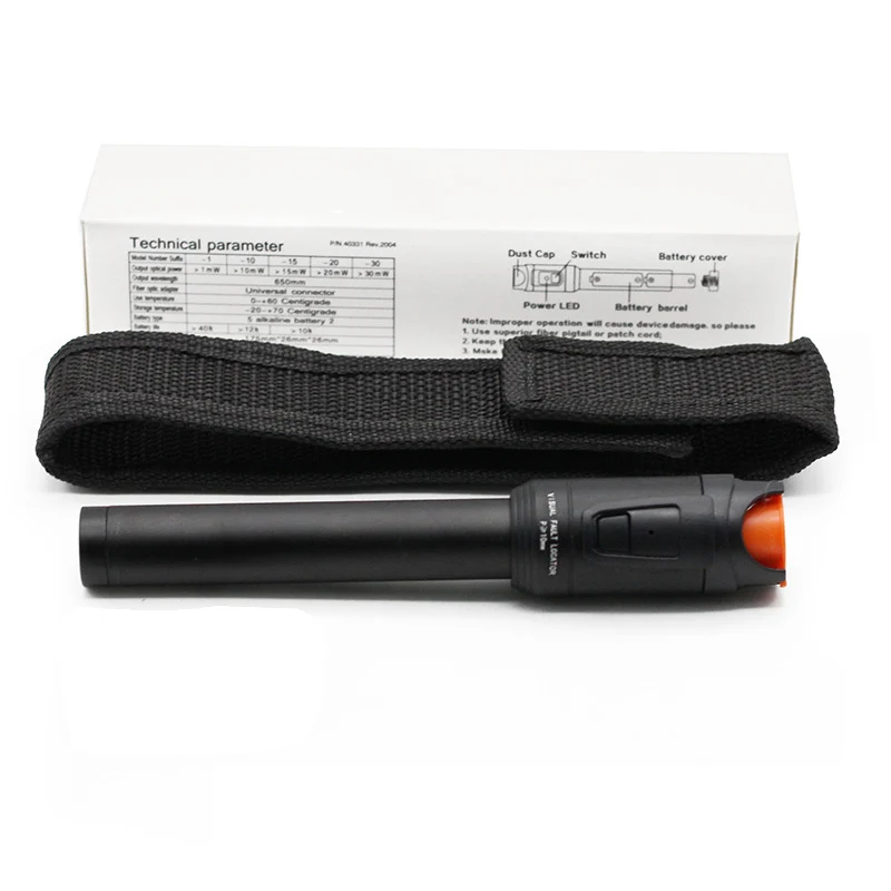 

2pcs Red Laser 10Km Light Source Fiber Optic Pen Metering Head al Test 10MW