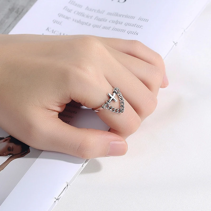 Рок Хип хоп цепочка с кисточкой панк кольцо Звездный колокол крест удачи