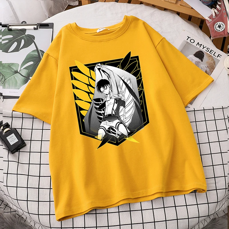

Shingeki No Kyojin Attack On Titan Tshirt Women Harajuku Tumblr Ulzzang Brand T Shirt Aesthetic Short Sleeve Tee Round Neck Tops