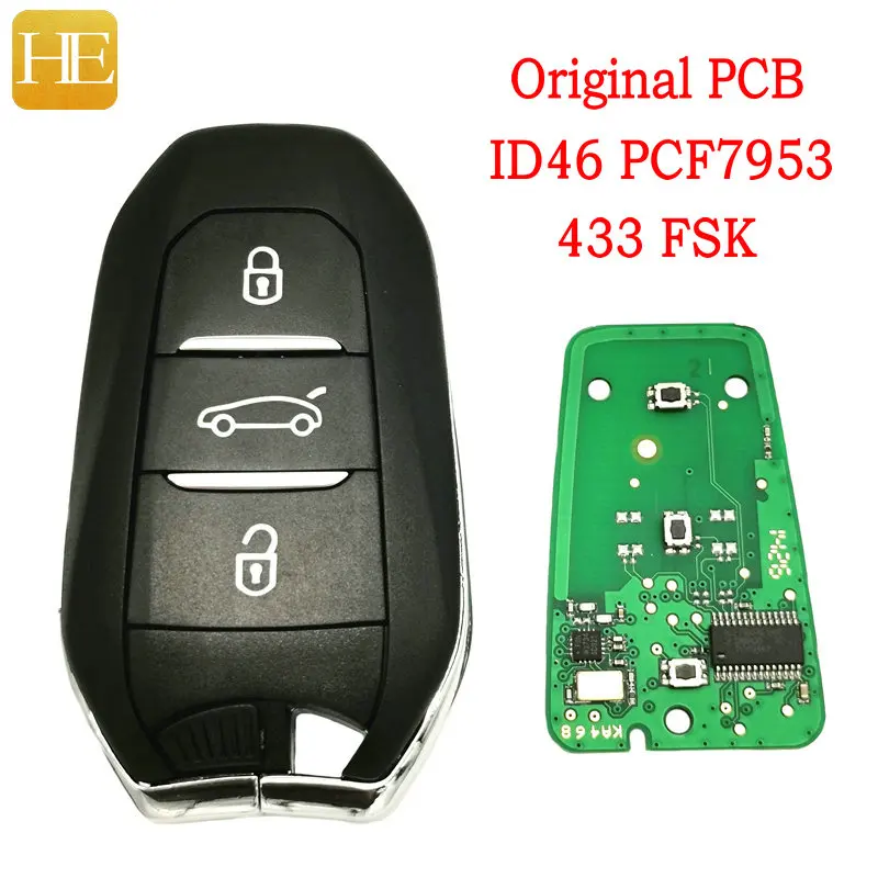 Ключ дистанционного управления HE Xiang для Peugeot 208 308 508 Citroen C4 ID46 PCF7953 оригинальная