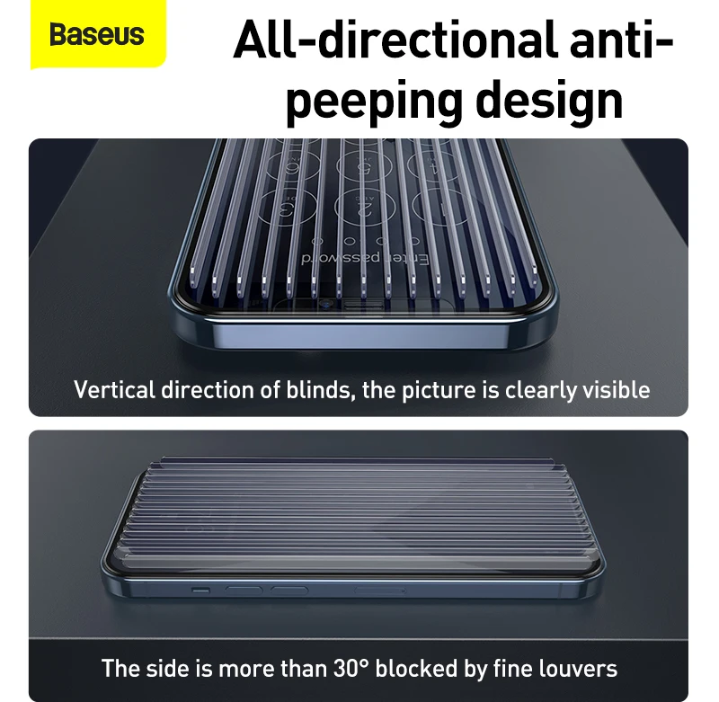 baseus 0 3mm screen protector tempered glass for iphone 12 pro max mini anti peeping full cover protective film for iphone 12pro free global shipping