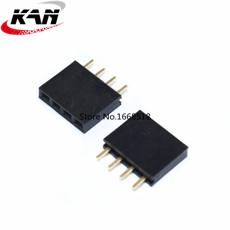 50 шт. 4 P 4pin женский Однорядный прямой разъем полосы шаг 2 54 мм 1*4 Pin