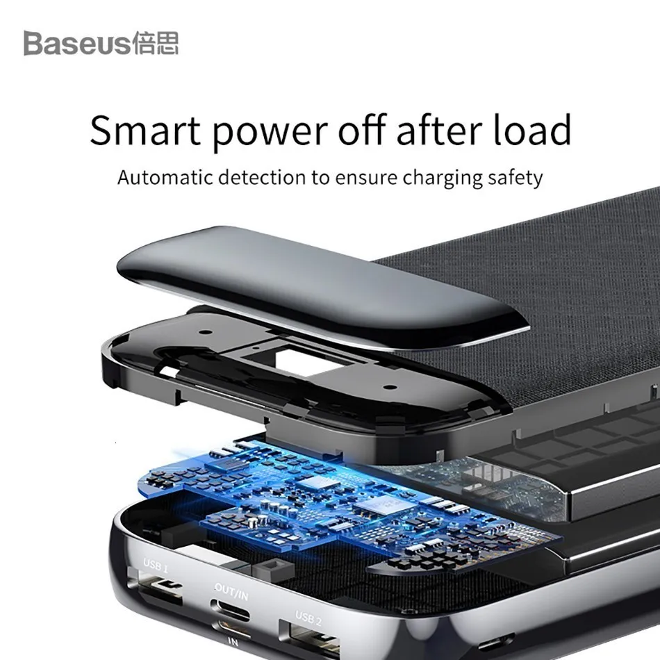 Baseus 20000 мАч Внешний аккумулятор для iPhone 11 Pro Max Xiao mi 20000 мАч портативное зарядное устройство Внешний аккумулятор USB C PD быстрая Внешняя батарея