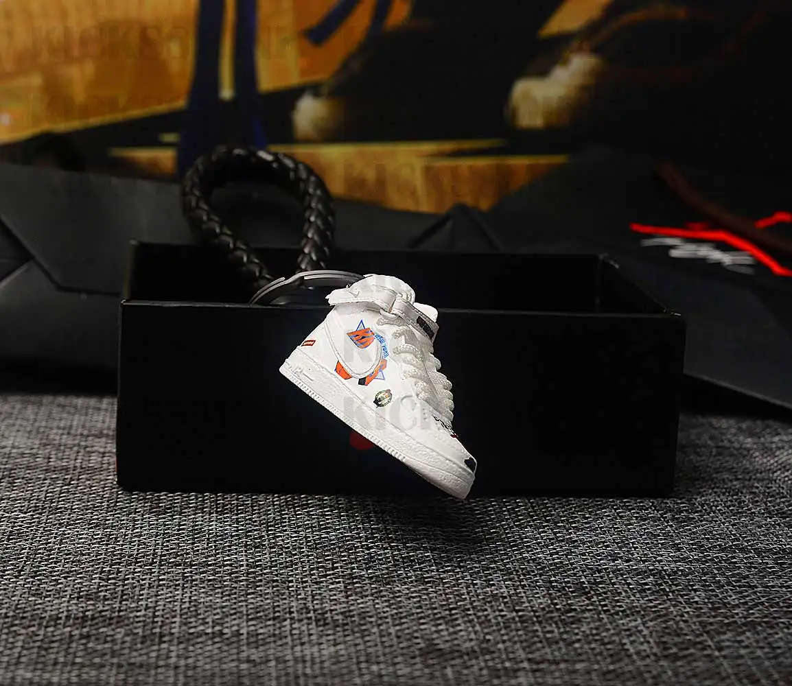 Персональный DIY Air Jordan " разбитая задняя панель" часть 1 3D кроссовок фигурный брелок сумка коробка Подвеска для пары Кукла аксессуар