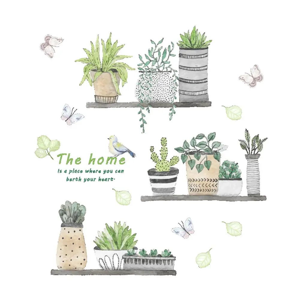 DIY стикер на стену декоративная наклейка ПВХ домашний декор цветок Настенный для