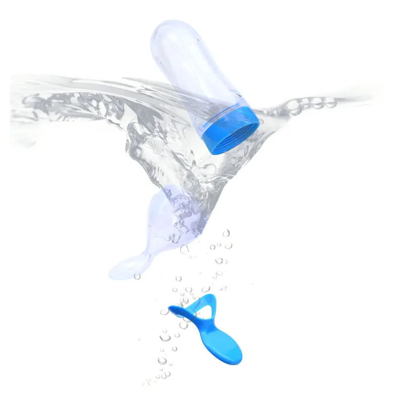 Botella de alimentaci&oacute;n segura para beb&eacute; reci&eacute;n nacido, cuchara de alimentaci&oacute;n de silicona para ni&ntilde;o peque&ntilde;o, botella de leche, alimentador de entrenamiento para beb&eacute;, suplemento alimenticio, 90ML-4