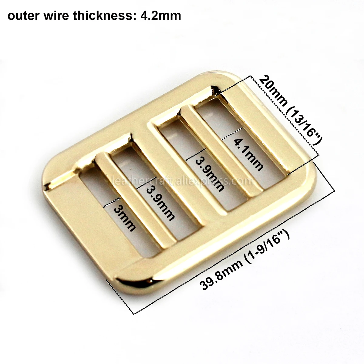 1 шт. металлическая 3 бар сверхмощная Пряжка для лямки рюкзака части сумки кожаный