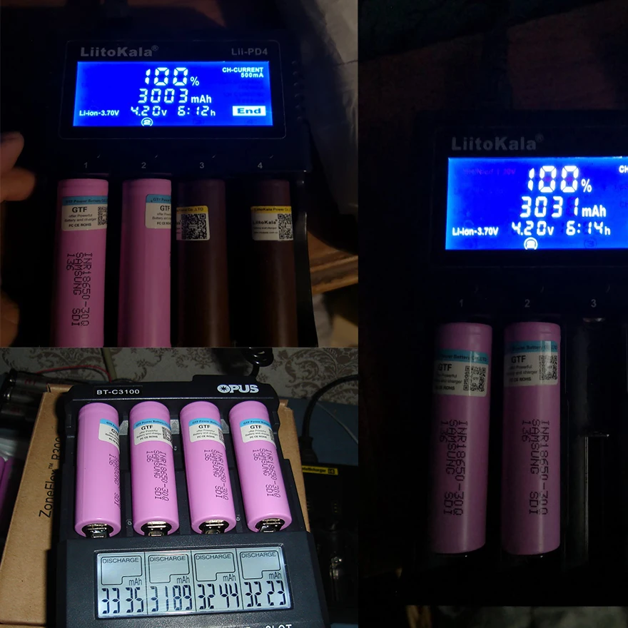 

100% 3000mah 3.7V 18650 Battery for Samsung INR 18650 INR18650 30Q 20A Rechargeable Lithium Battery for E-cigarate Flashligh