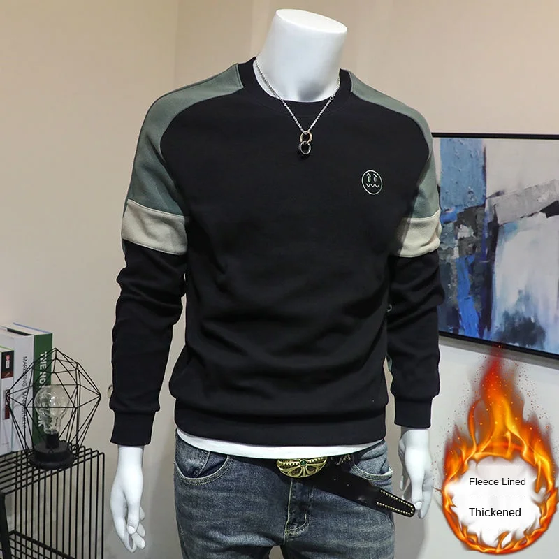 

2021 autumn new lovers' round necked sweater
