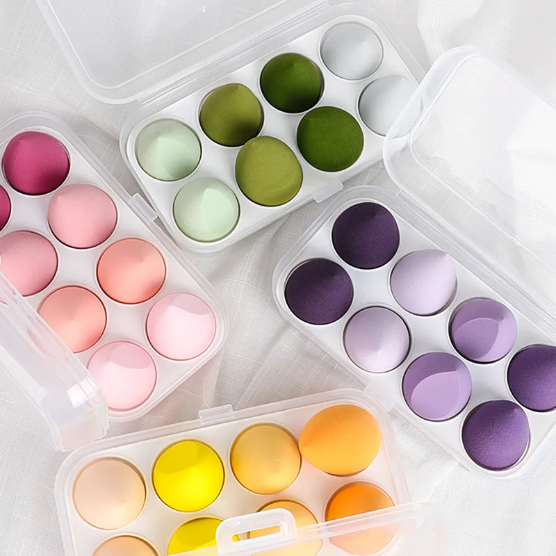 

16/64pcs Makeup Blender Beauty Egg Set Gourd Water Drop Puff Makeup Puff Set Colorful Cushion Cosmestic Sponge Tool Wet Dry Use