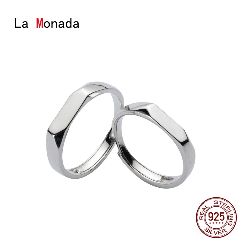 La Monada 55-63mm Geometry Women Ring 925 Silver Minimalist Rings For Fine In Jewerly Woman Adjustable | Украшения и аксессуары