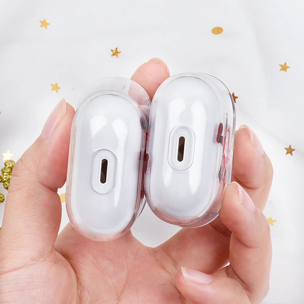 Чехол для наушников с надписью &quotMerry Christmas&quot Apple Airpods 1 2 рисунком Санта Клауса