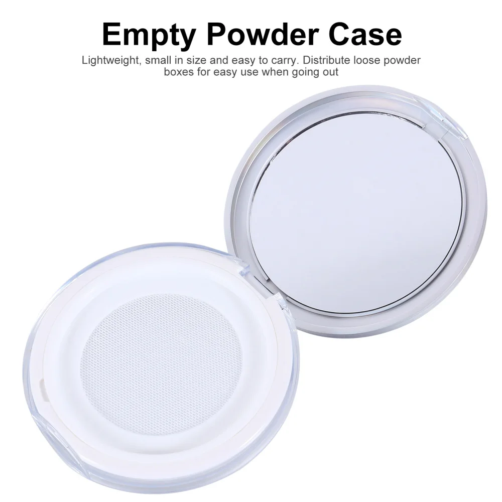 

2pcs Portable Loose Powder Box Cosmetic Box Powder Case with 2pcs Puff