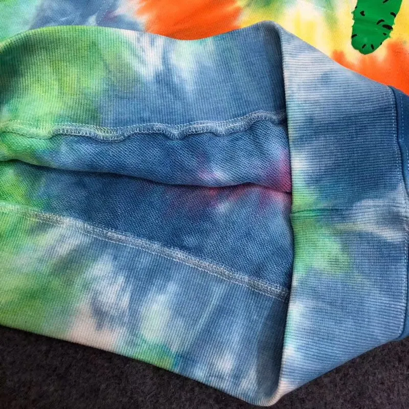 

Travis Scott Astroworld Women Men Hoodies 1:1 Cactus Jack Airbrushed Tie dyeing Sweatshirts Mens Ksubi Flaming Dollar Pullover