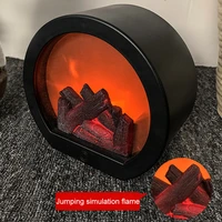 plastic fire effect fireplace lantern led logs portable emergency artificial usb battery operated ornament touch control camping