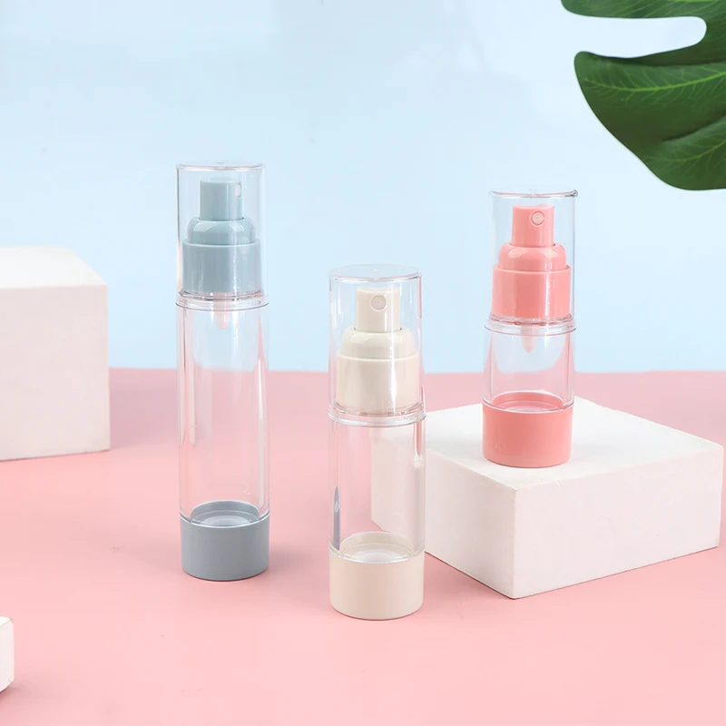 

15/30/50m Portable Cosmetic Spray Lotion Bottles PP Vacuum Pressure Pump Refillable Bottle Travel Empty Container 1PC