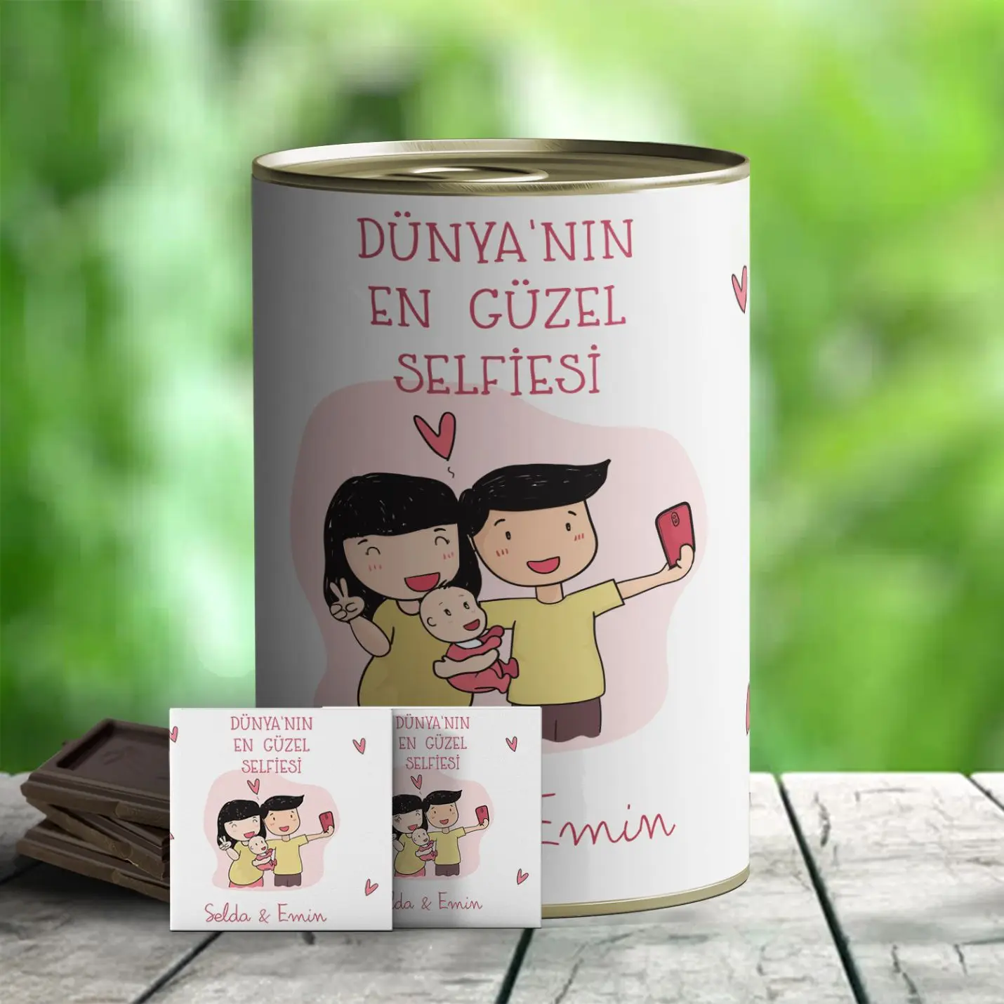

Personalized Custom Best Nice Selfie Gift Chocolate Canned