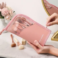 cosmetic bag portable make up case for travel pink storage bag waterproof zipper beauty case travel toiletry bags