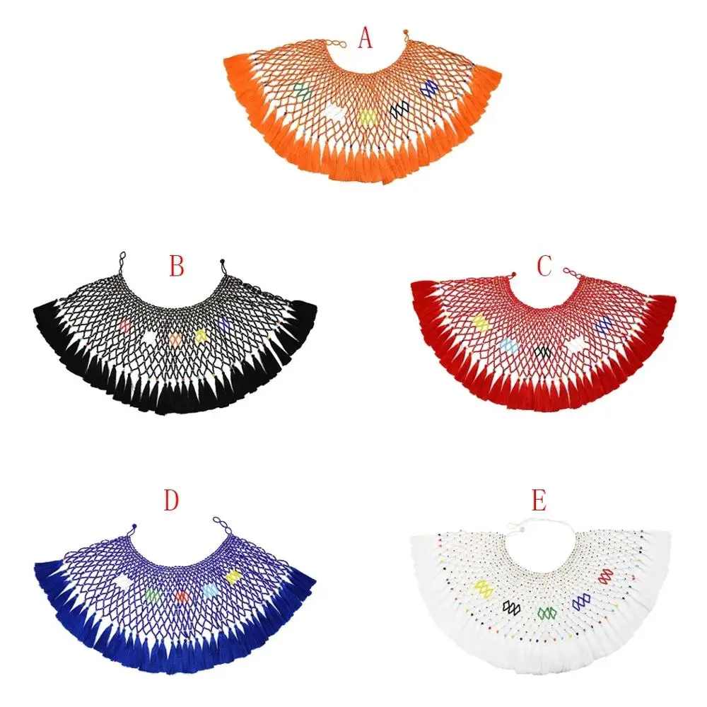 

Bohemian Ethnic Five-Color Tassel Pearl Shawl Collar Necklace Color Beaded Ladies Necklace For Women Necklace Jewelry 2019