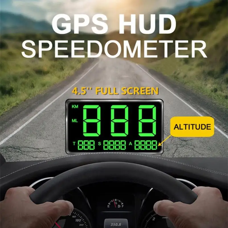 GPS измеритель скорости VODOOL C1090 Hud Дисплей км/ч MPH автомобильный HUD большой экран C60