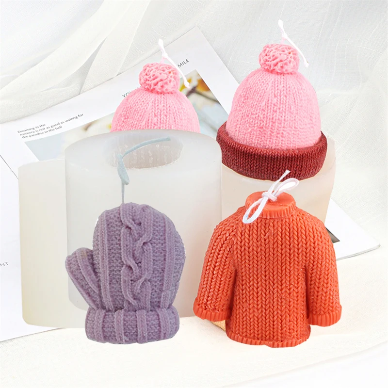 Милая вязаная шерстяная шляпа для свитера ручная работа фотоформа 3D силиконовая