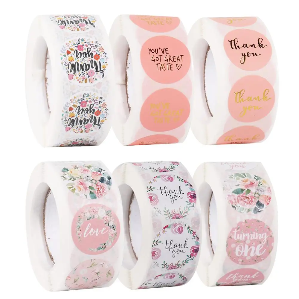 

Gift Sealing Stickers 500pcs Thank you Love Design Diary Scrapbooking Stickers Festival Birthday Party Gift Decorations Labels