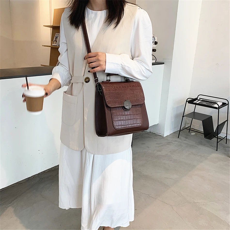 Мини-рюкзак для женщин с каменным узором модные кожаные рюкзаки трендовый