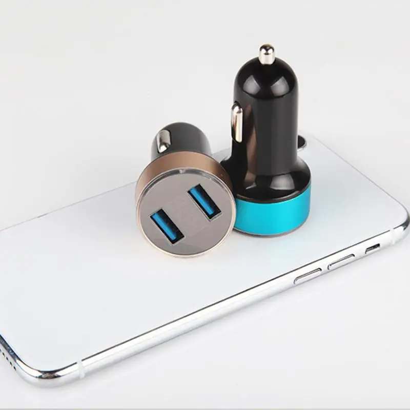 

Car Have Sotre Multi-function Car Charger Dual USB QC 3.0 Adapter Cigarette Lighter LED Voltmeter For All Types Of Mobile Phone