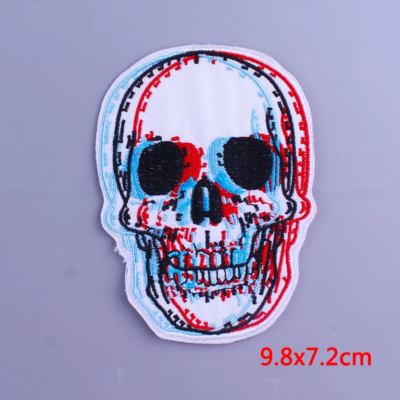 

Hippie Letter Patches On Clothes Iron on Patch For Clothing Punk Rock Stripe Fusible Patch Punk Skull Clothing Stickers Badges