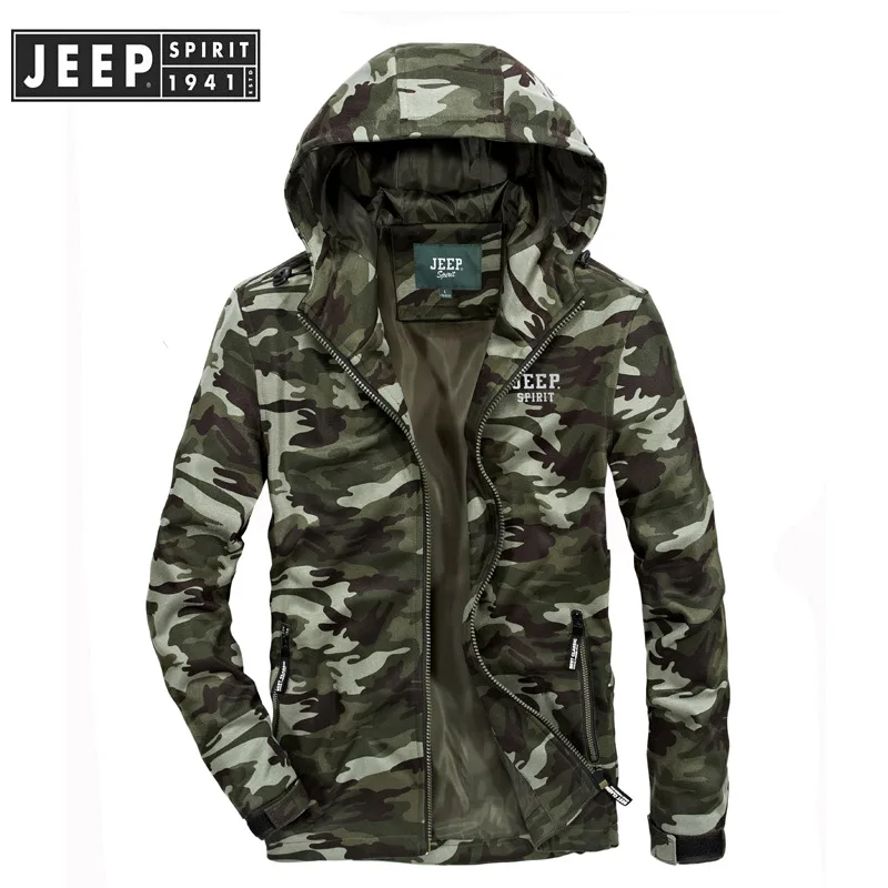 JEEP SPIRIT весенние осенние куртки ветровка военные куртки пальто Мужская камуфляжная чакета с капюшоном hombre мужская верхняя одежда