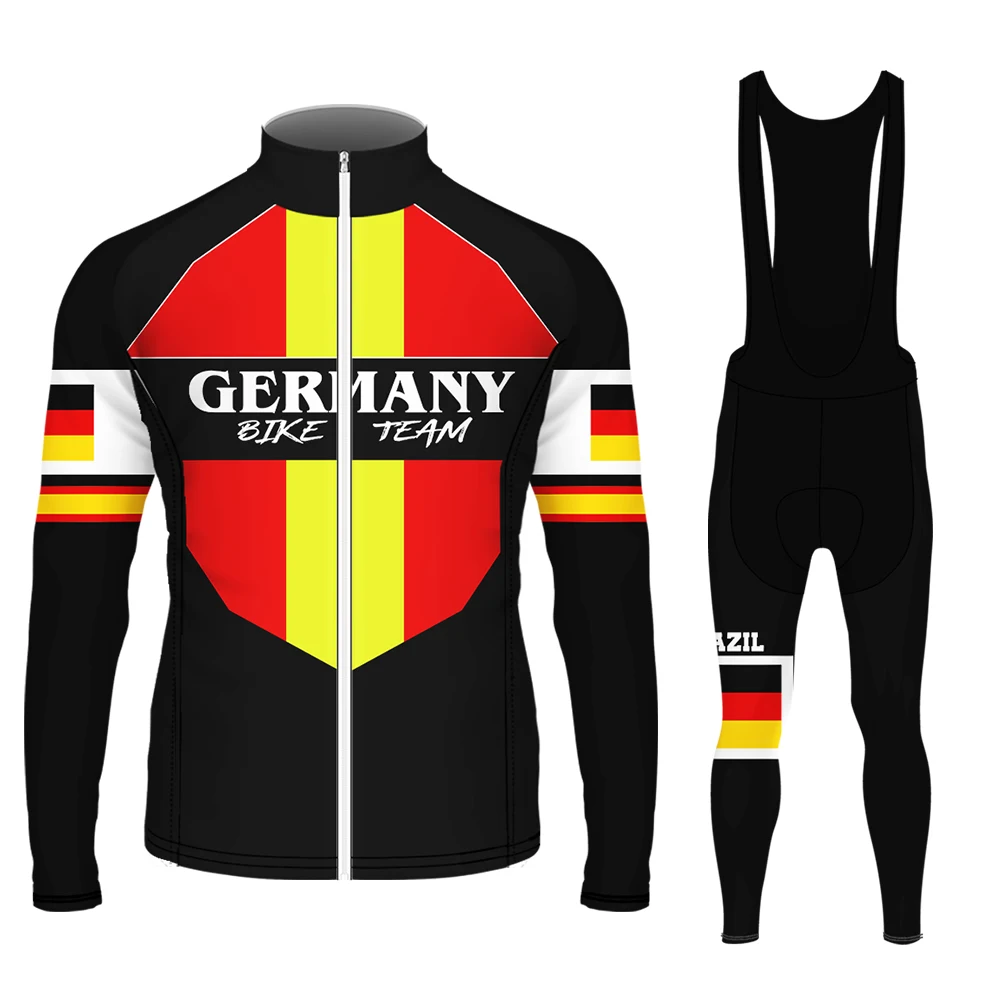 Мужской костюм для велоспорта WAMNI с длинным рукавом из Германии 2019|Майки