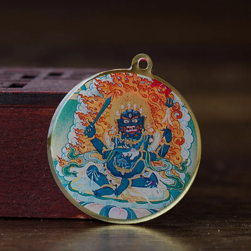 Подвеска из четырёхоружия искусственная кожа тибетский буддизм медная подвеска