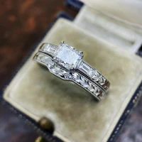 2021 cute woman rings korean fashion gothic accessories inlaid zircon ring gold jewelry engagement wedding ring anillos mujer