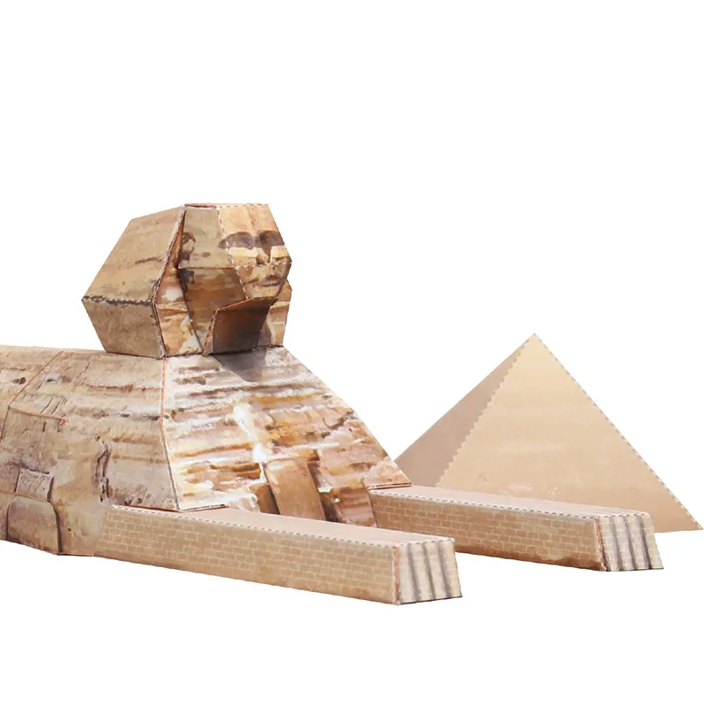 Egypt Sphinx Pyramid Folding Mini 3D Paper Model Papercraft DIY Art Origami Building Kids Adult Handmade Craft Toys QD-124 | Игрушки и