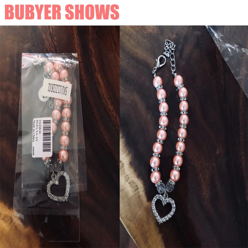 Модные ошейники для домашних животных собака щенок Кот жемчужное ожерелье