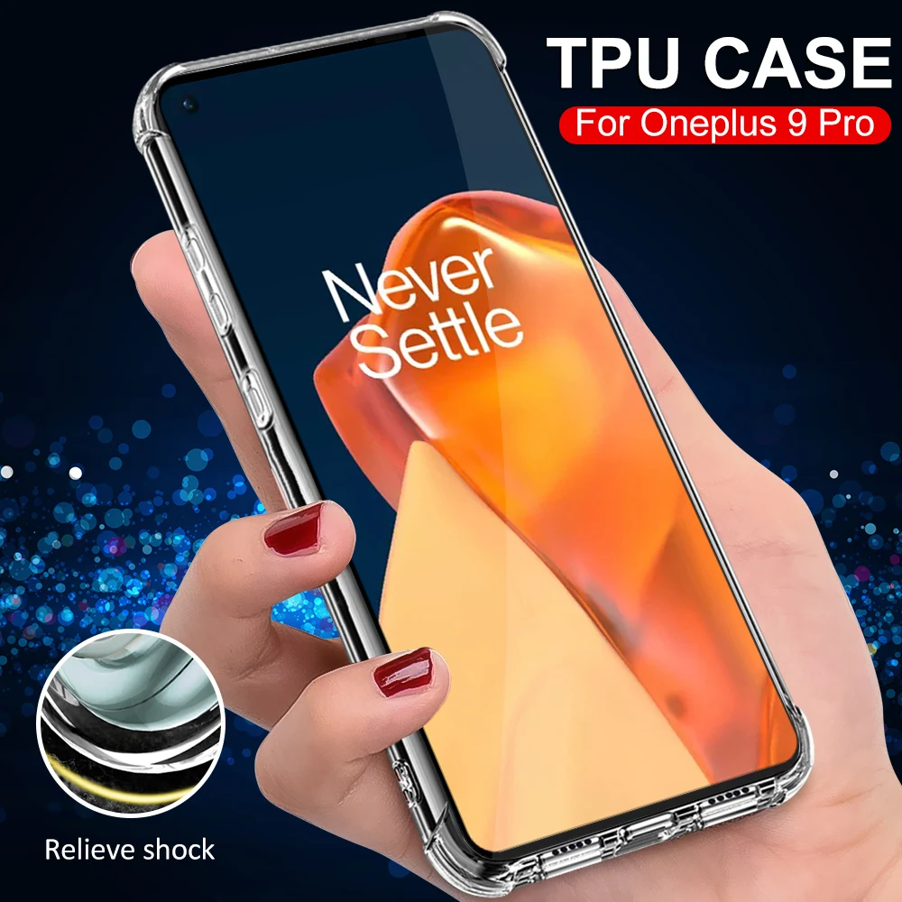 

Fashion Phone Case For Oneplus 9 8 7 Pro TPU Transparent Airbag Shell Shockproof Cover For Oneplus 7 8 T Pro Nord N 10 100 Capa