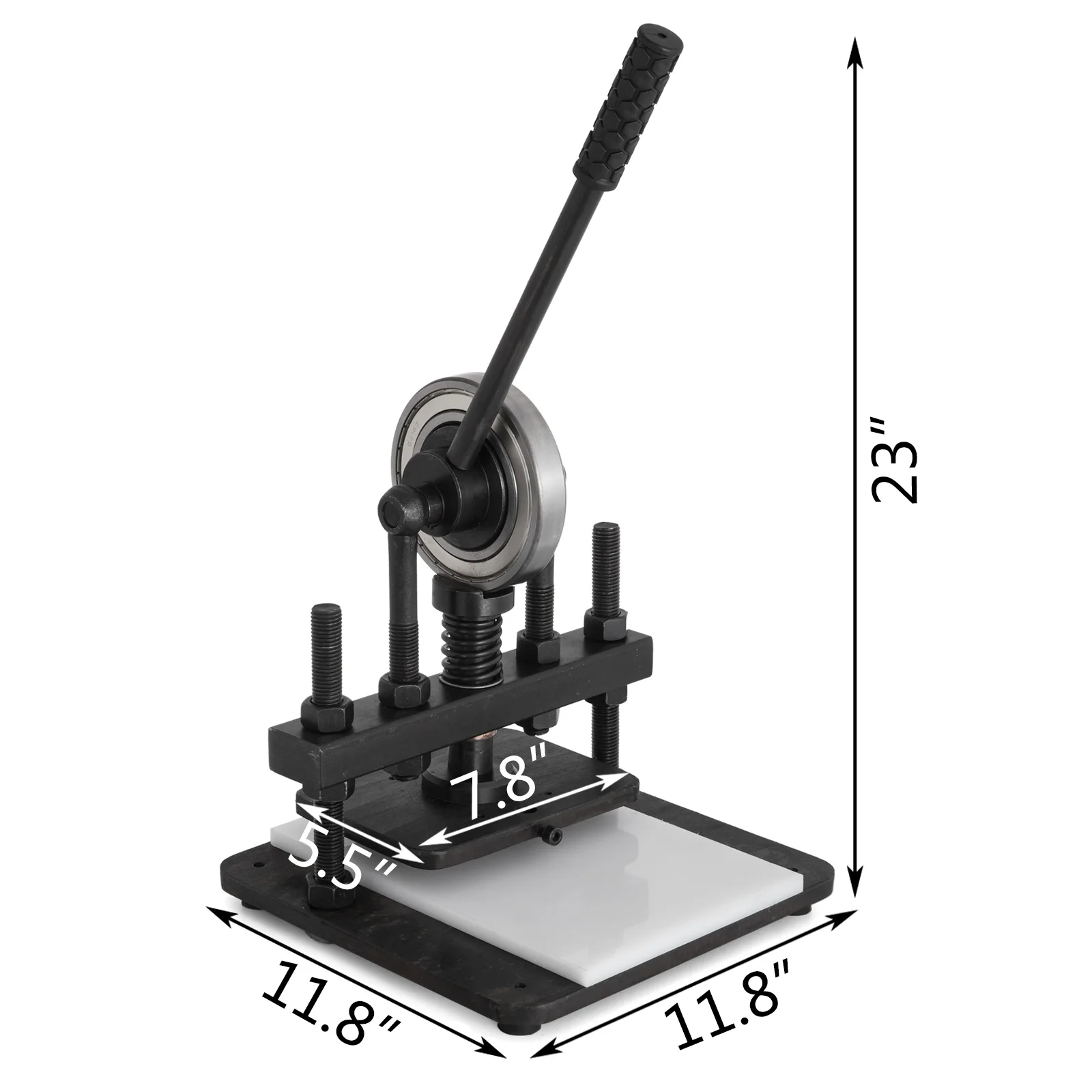 VEVOR-cortador de cuero con placa superior de 200X140 MM, troquel Manual duradero, m&aacute;quina de grabado en relieve de rodamiento de agujas para papel de PVC-5