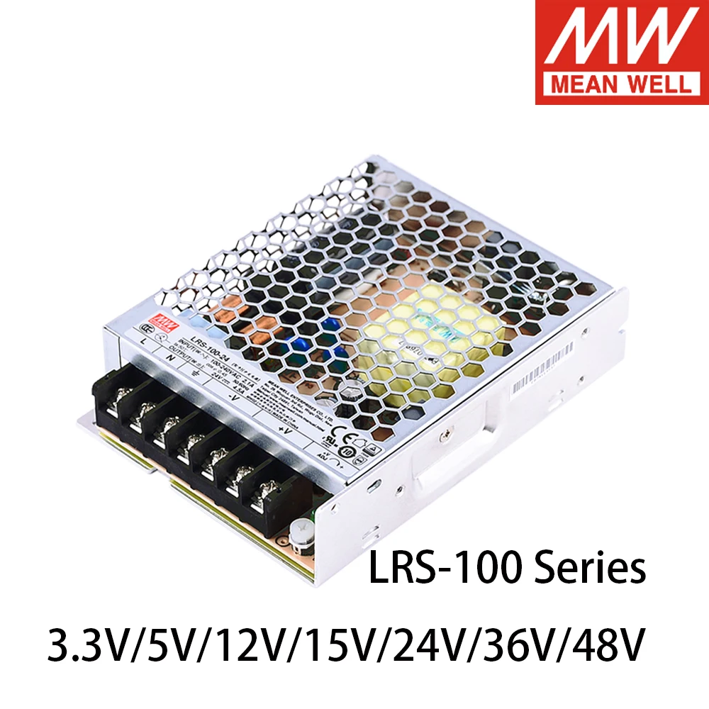 Бренд MEAN WELL представляет LRS 100 85 264VAC DC/DC 3 V 5V 12V 15V 24V 36V 48V 100W Meanwell один Выход