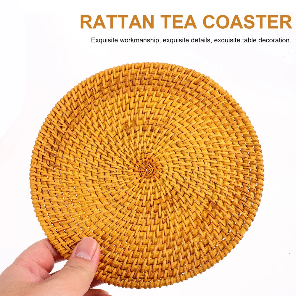 2 шт. плетеная циновка чашки Hand Made изделия из ротанга подставки украшение