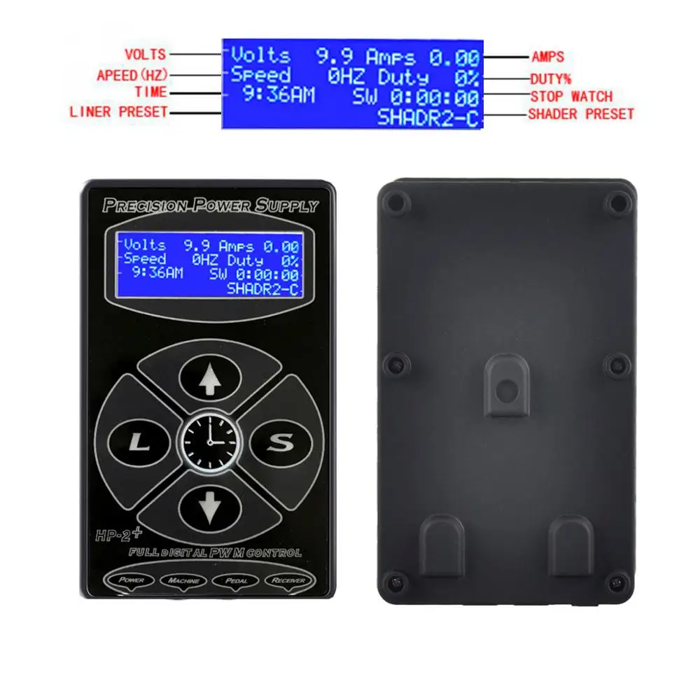 HP-2 + источник питания для татуировок Hurricane Rotary Digital LCD Tattoo Machine Permarent Makeup Power Supply |