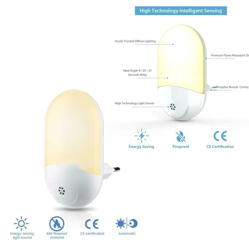 

2-светодиодный ночной Светильник Применение детектор движения для торцевых головок