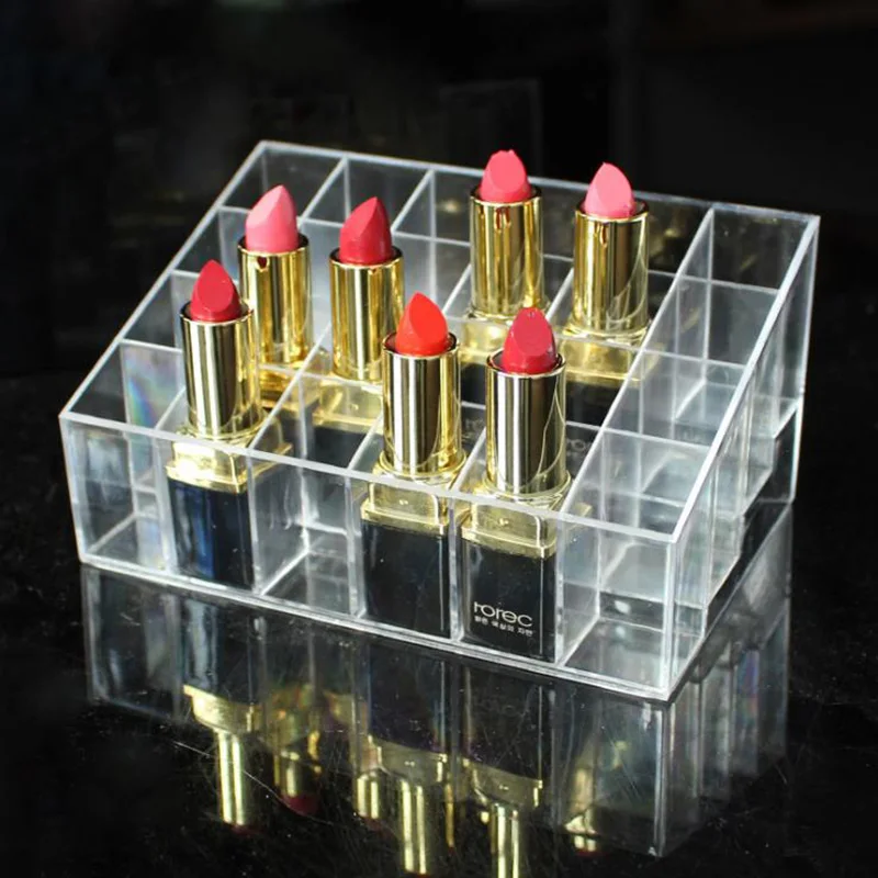 24 Сетки акриловый прозрачный органайзер для косметики коробка хранения
