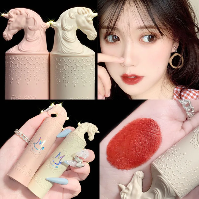 

New 1pcsMAFFICK Maffei Dream Unicorn Lipstick Female Student Cheap Moisturizing Moisturizing Matte Matte Lipstick Female