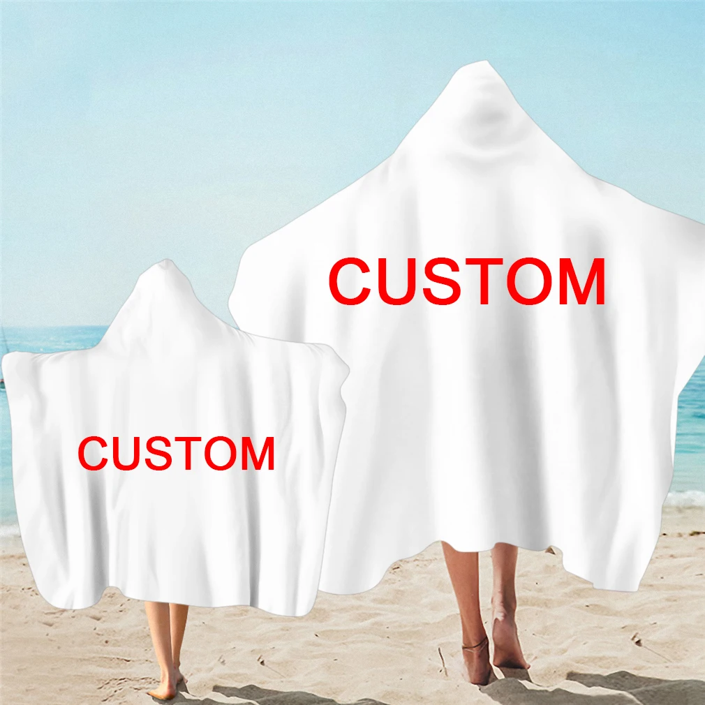 

Drop ship Custom Personality Hooded Towel Animal Microfiber Kids Bath Towel With Hood Dreamcatcher Wearable Beach Wrap Dropship