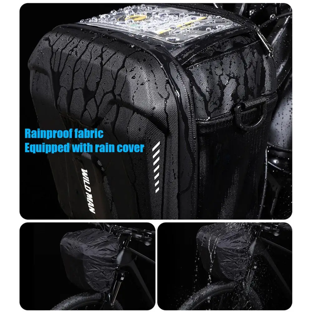 

Bike Front Tube Bag Waterproof Bicycle Storage Basket Pouch Touch Screen Cycling Front Frame Pannier Bicycle Accessories