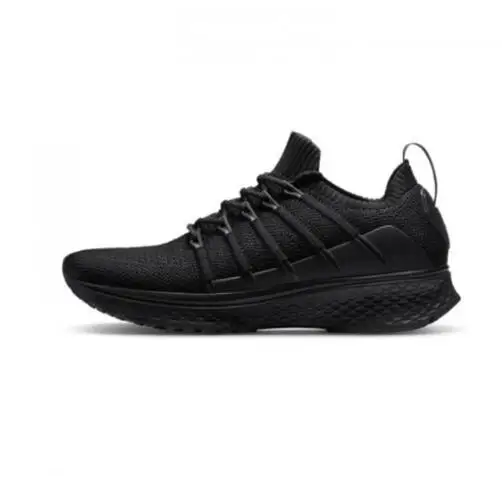 Black Size44 Все размеры) Xiaomi Mijia Sneaker 2 Мужская беговая Обувь Uni-moulding амортизирующая система блокировки Fishbone эластичная трикотажная вамп - Цвет: Black Size44