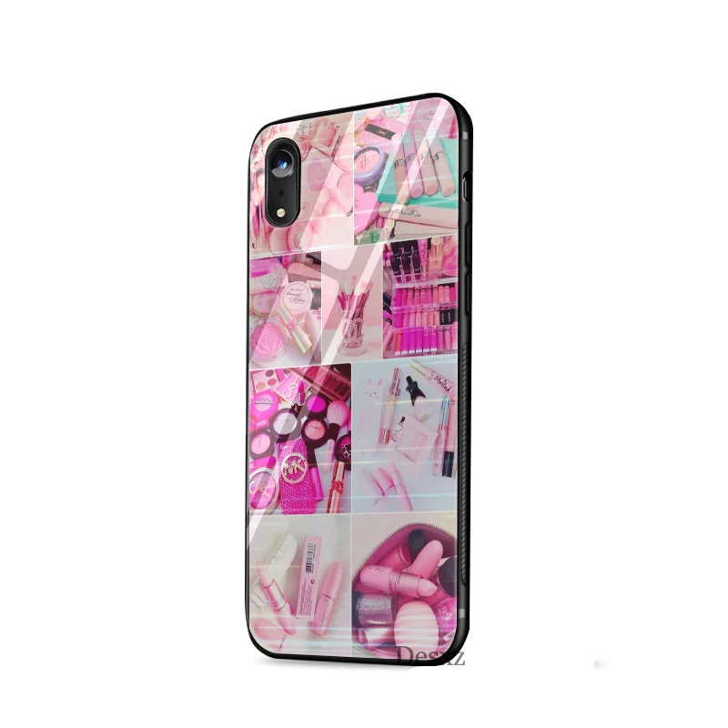 Чехол из закаленного стекла love pink girly pretty противоударный чехол для iPhone X 6 6s 7 8 Plus XS