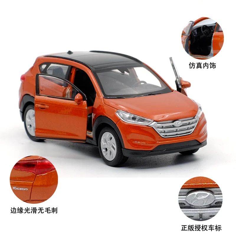 WELLY 1:36 Tucson SUV литый под давлением автомобиль из сплава модель игрушки с откидной