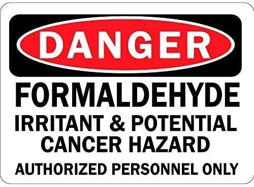 

Nonbrand Metal Tin Sign 12" x 8",Danger Formaldehyde Irritant Potential Decoration Crafts Metal Sign Wall Decor